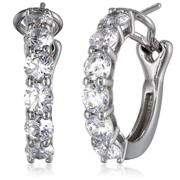 Sterling Silver Swarovski Crystal Earrings - Picture 3 of 8